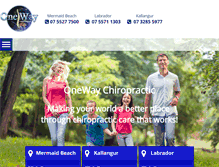 Tablet Screenshot of onewaychiropractic.com.au